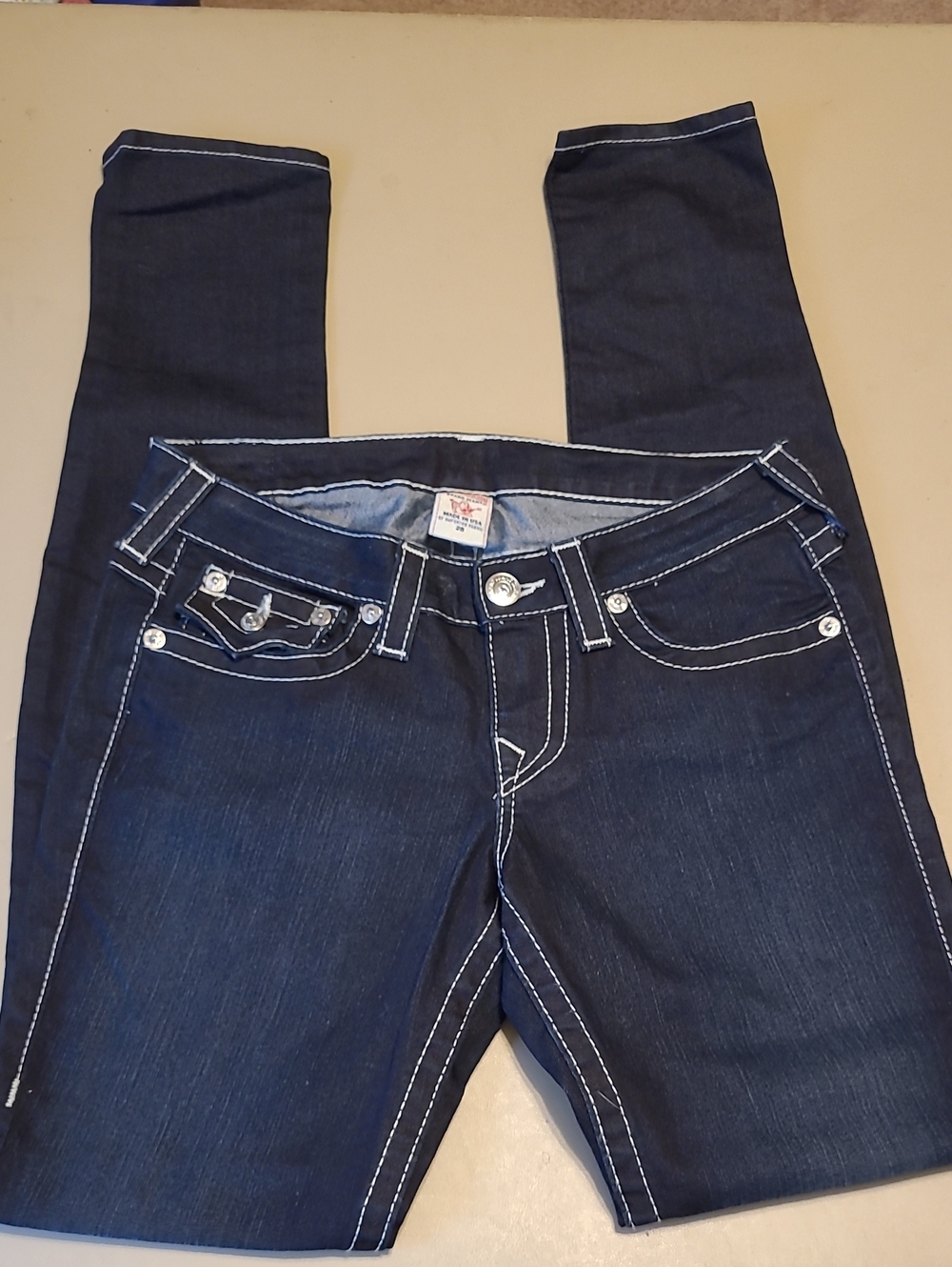 NWT - True Religion "Section Skinny" Dark Blue World Tour Jeans.
